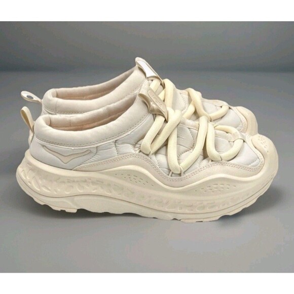 New Hoka One One Ora Primo Vanilla OFF WHITE Slip On 1141570 WOMEN 11.5 Men 10.5 - Picture 3 of 16